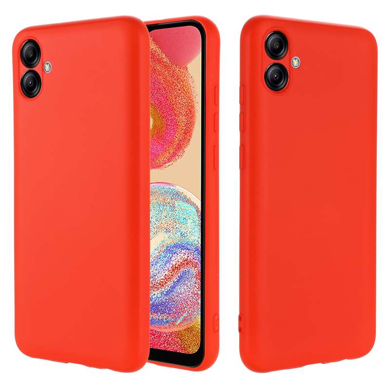 For Samsung Galaxy A04e / M04 / F04 Pure Color Liquid Silicone Shockproof Full Coverage Case(Green)