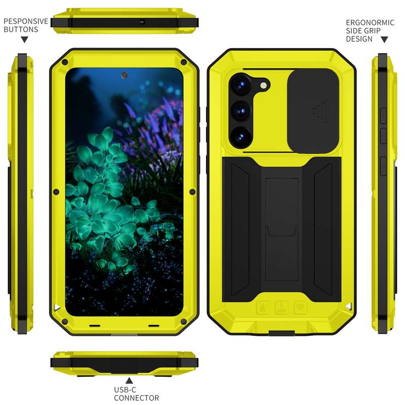 For Samsung Galaxy S23+ 5G R-JUST Sliding Camera Design Life Waterproof Dustproof Shockproof Phone C