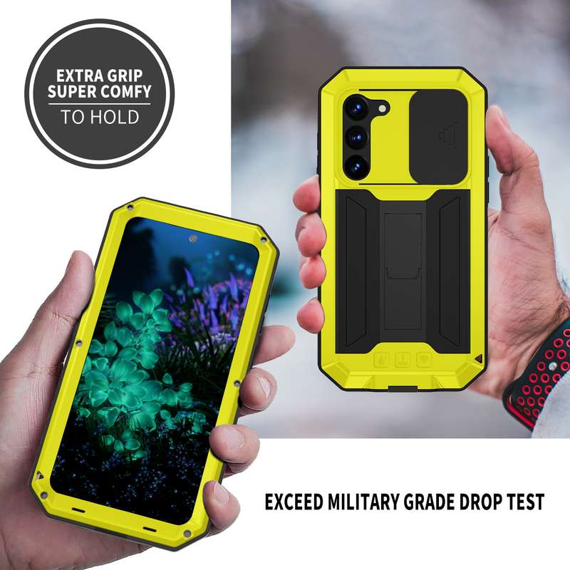 For Samsung Galaxy S23+ 5G R-JUST Sliding Camera Design Life Waterproof Dustproof Shockproof Phone C