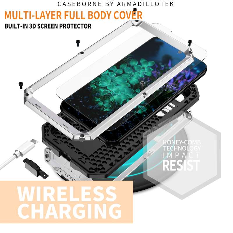 For Samsung Galaxy S23+ 5G R-JUST Sliding Camera Design Life Waterproof Dustproof Shockproof Phone C
