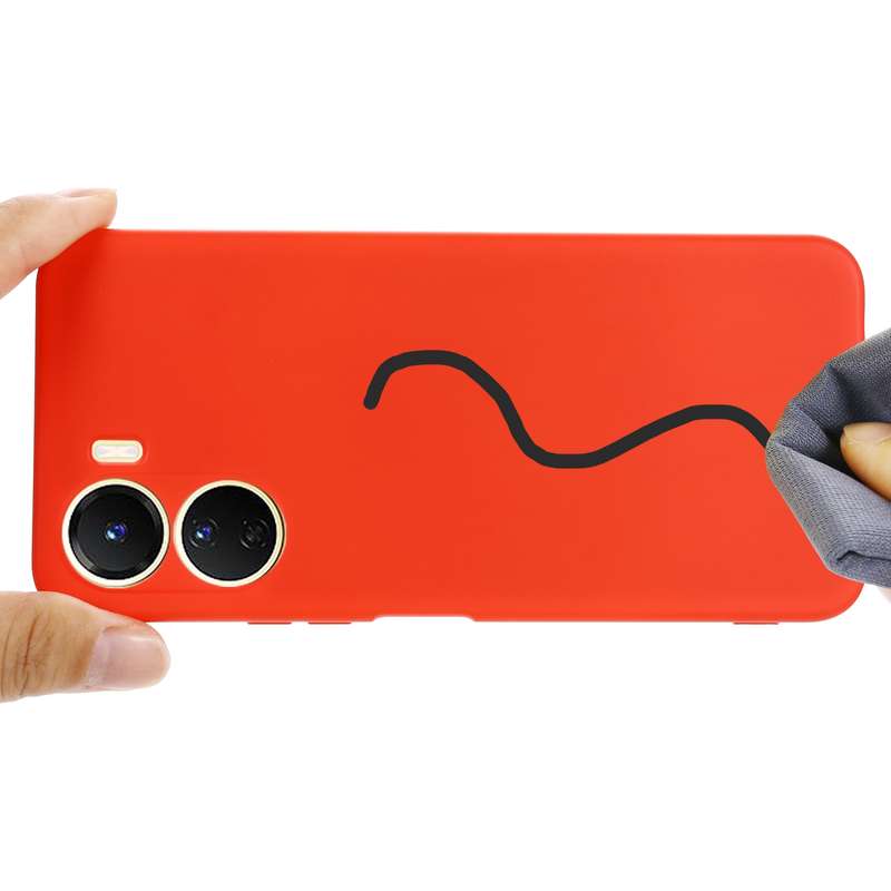 For vivo Y16 Pure Color Liquid Silicone Shockproof Full Coverage Phone Case(Red)
