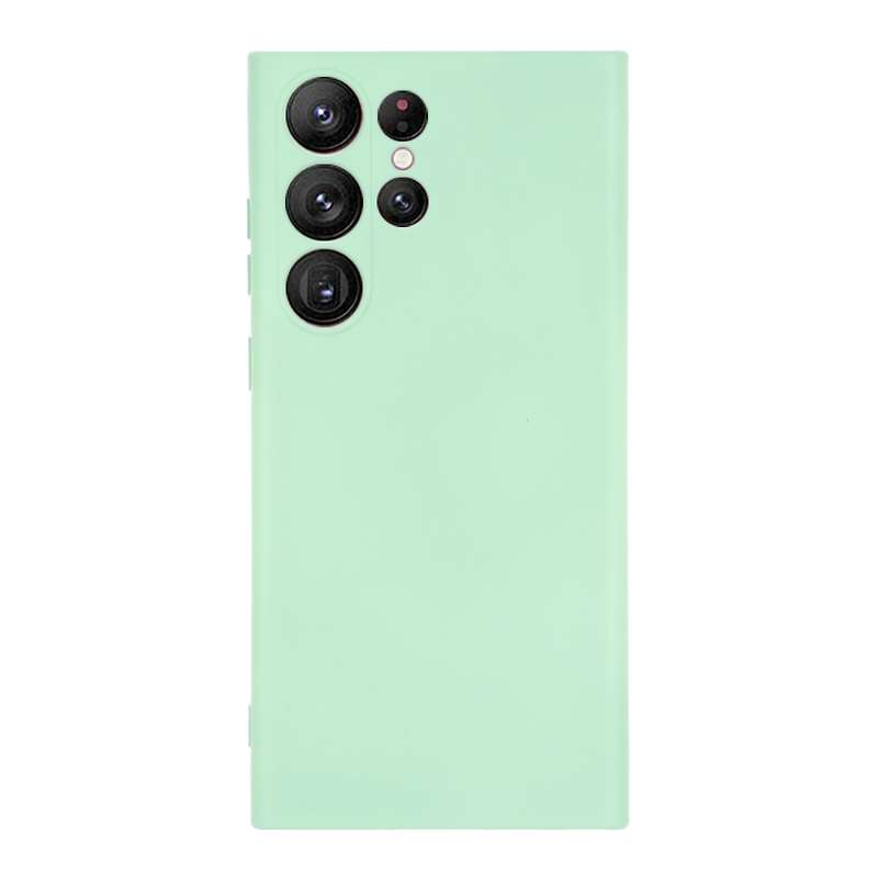 For Samsung Galaxy S23 Ultra 5G Pure Color Liquid Silicone Shockproof Full Coverage Phone Case(Yello
