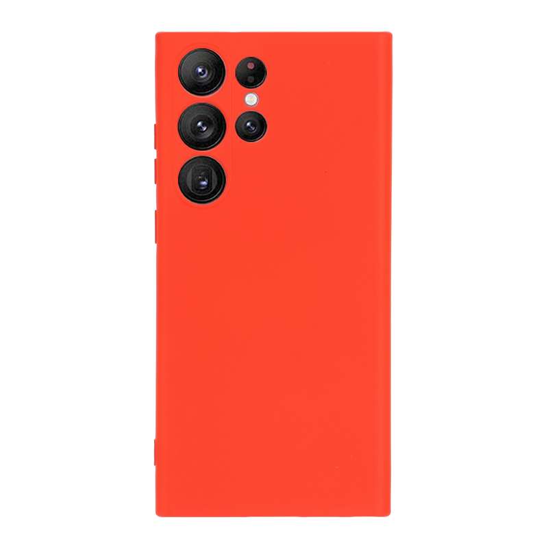 For Samsung Galaxy S23 Ultra 5G Pure Color Liquid Silicone Shockproof Full Coverage Phone Case(Yello