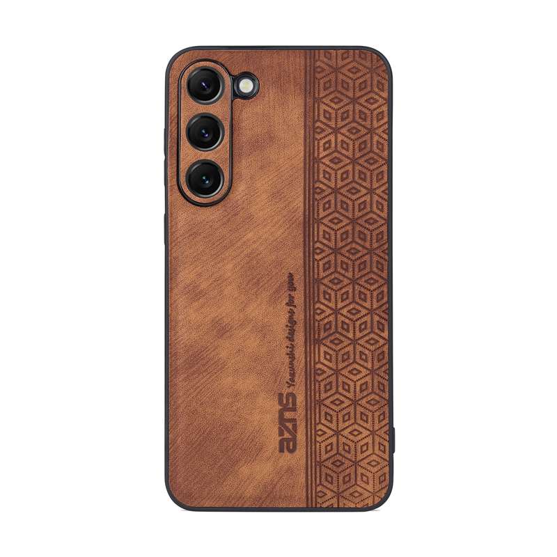For Samsung Galaxy S23+ 5G AZNS 3D Embossed Skin Feel Phone Case(Black)