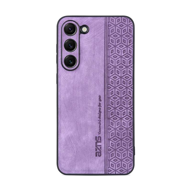 For Samsung Galaxy S23+ 5G AZNS 3D Embossed Skin Feel Phone Case(Black)