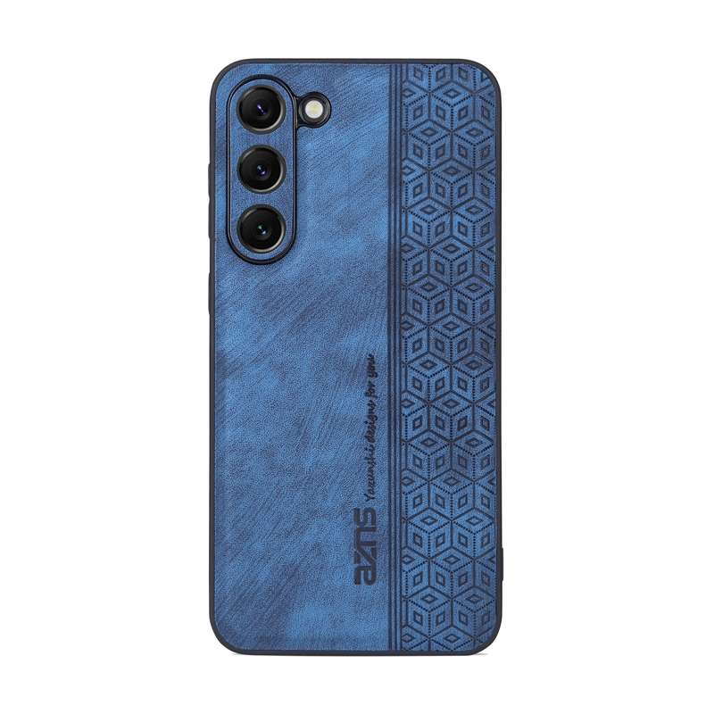 For Samsung Galaxy S23+ 5G AZNS 3D Embossed Skin Feel Phone Case(Black)