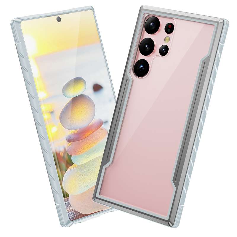 For Samsung Galaxy S23 Ultra 5G iPAKY Thunder Series Aluminum Frame + TPU Bumper + Clear PC Shockpro