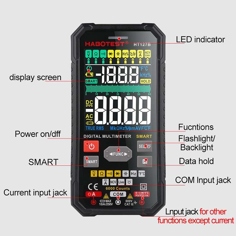 HABOTEST HT127B Digital Multimeter