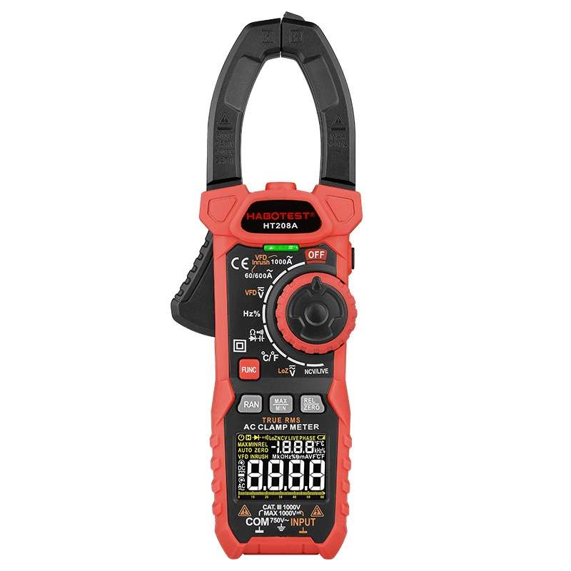 HABOTEST HT208A 1000A Clamp Multi-Function Anti-burning Digital Multimeter