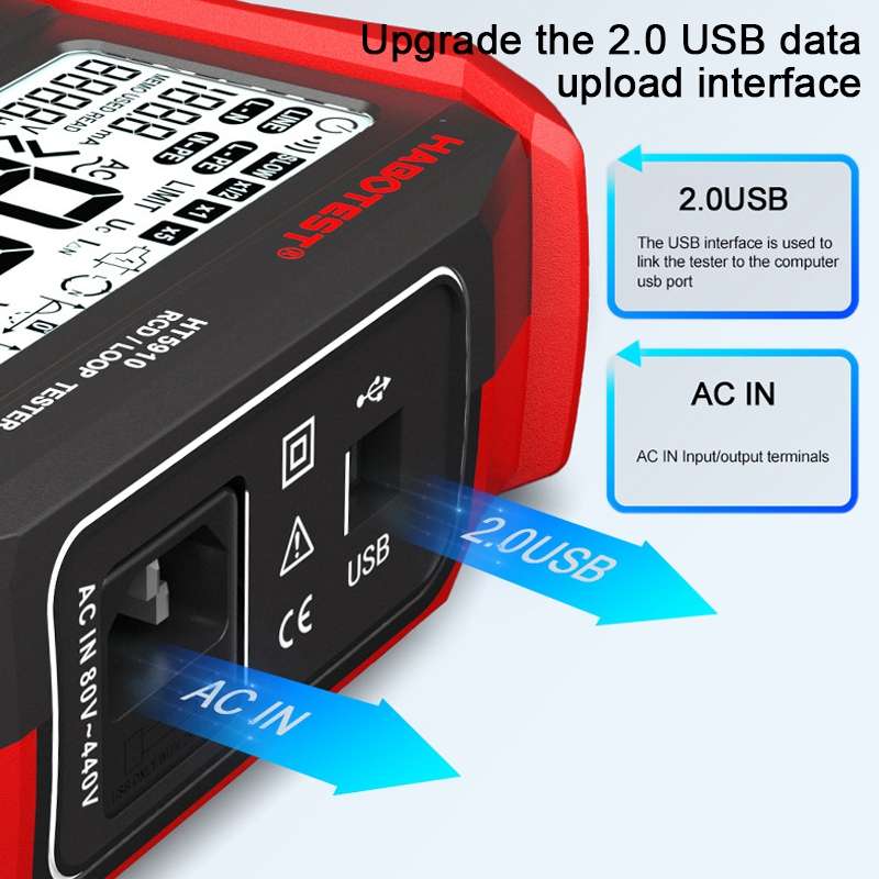 HABOTEST HT2302 Multifunctional Digital Display Grounding Resistance Tester