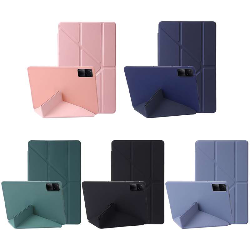 For Xiaomi Redmi Pad 10.6 Deformation Silicone Leather Tablet Case(Black)