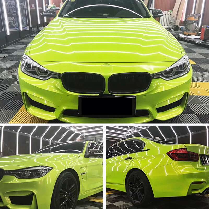 8 x 0.5m Auto Car Decorative Wrap Film Symphony PVC Body Changing Color Film(Fluorescent Yellow)