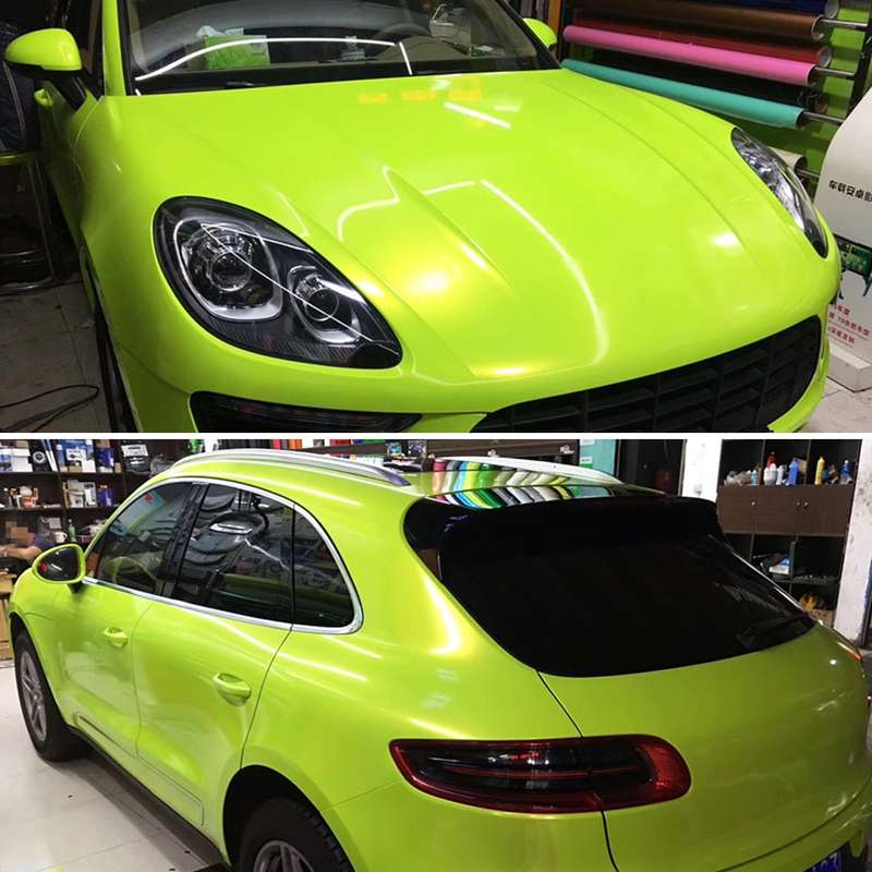 8 x 0.5m Auto Car Decorative Wrap Film Symphony PVC Body Changing Color Film(Fluorescent Yellow)