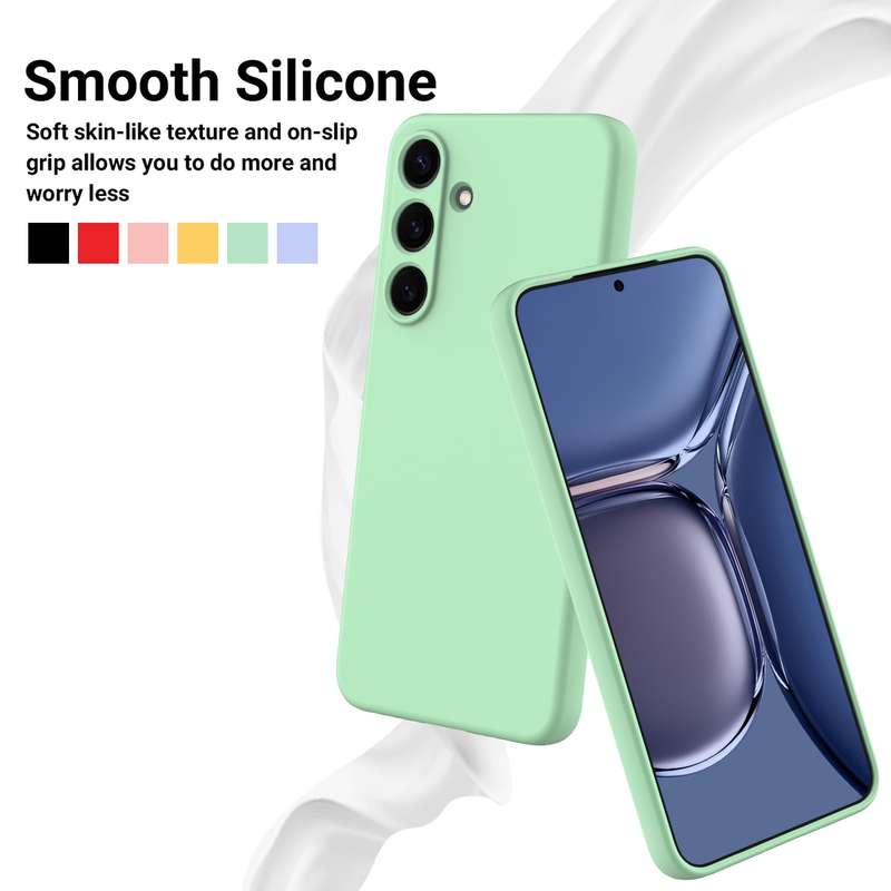 For Samsung Galaxy S25 5G Color Liquid Silicone Phone Case(Green)