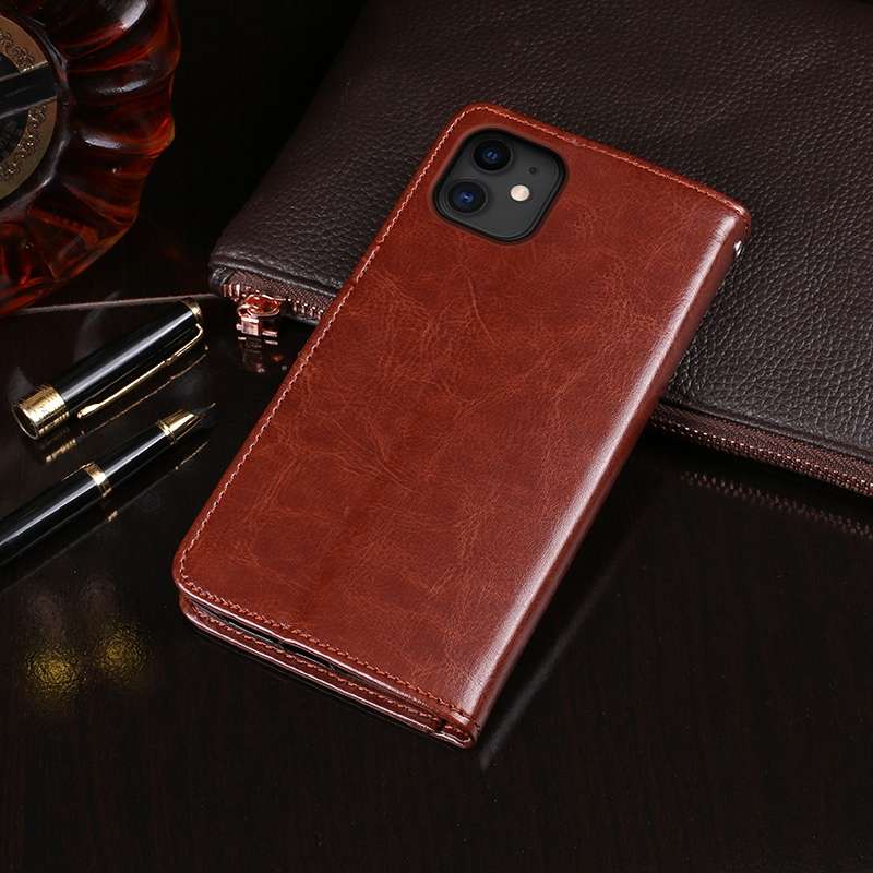 For iPhone 11 idewei Crazy Horse Texture Horizontal Flip Leather Case with Holder & Card Slots & Wal
