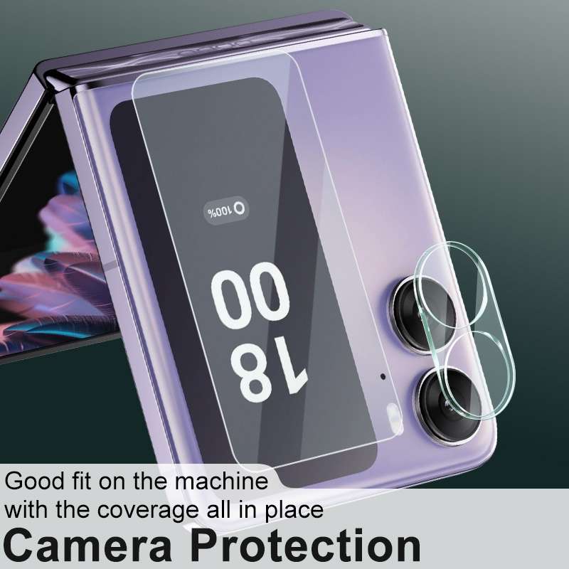 For OPPO Find N2 Flip 5G 1 Sets imak Integrated Lens Film + Glass Rear Screen Sticker