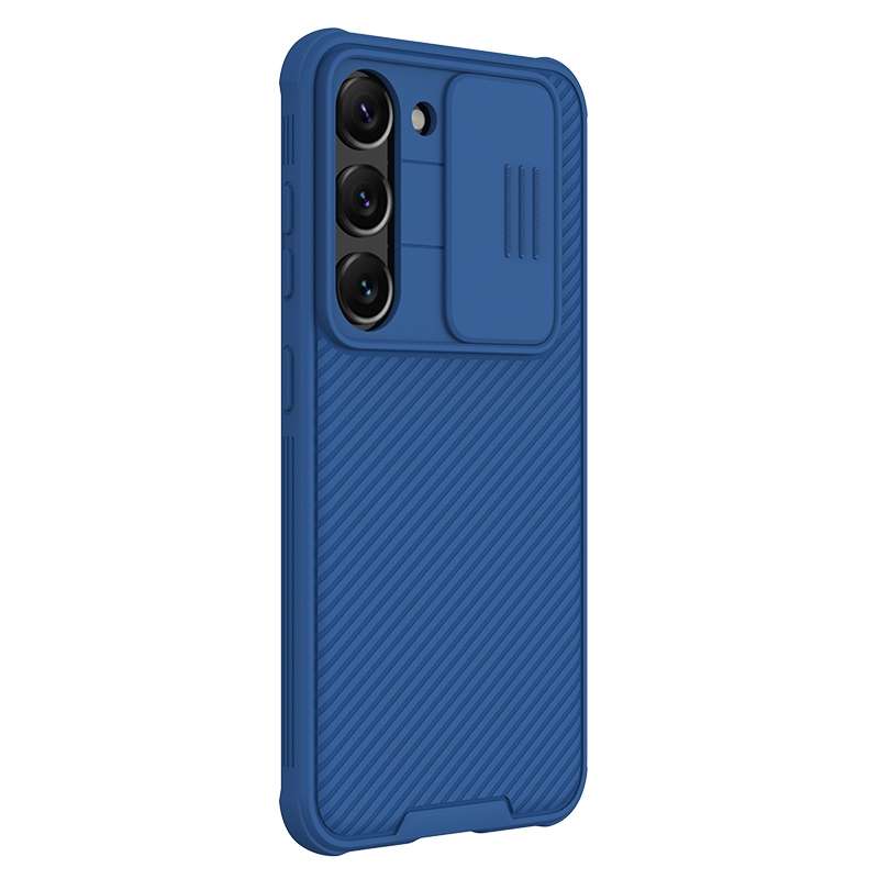 For Samsung Galaxy S23+ 5G NILLKIN Black Mirror Pro Series Camshield Phone Case(Blue)