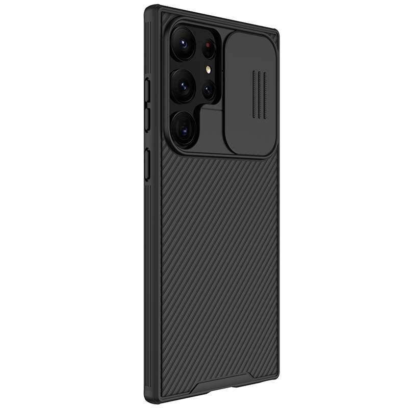 For Samsung Galaxy S23 Ultra 5G NILLKIN Black Mirror Pro Series Camshield Phone Case(Black)