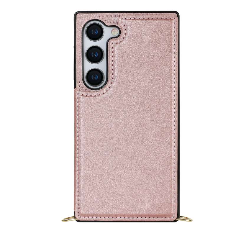 For Samsung Galaxy S23+ 5G Cross-body Square Double Buckle Flip Card Bag TPU+PU Case(Black)