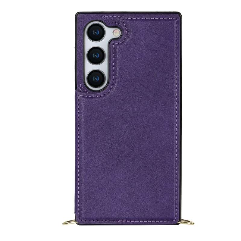 For Samsung Galaxy S23+ 5G Cross-body Square Double Buckle Flip Card Bag TPU+PU Case(Black)