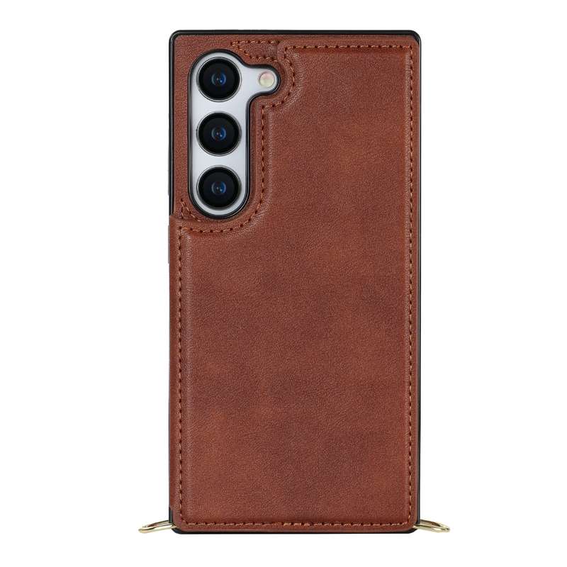 For Samsung Galaxy S23+ 5G Cross-body Square Double Buckle Flip Card Bag TPU+PU Case(Black)