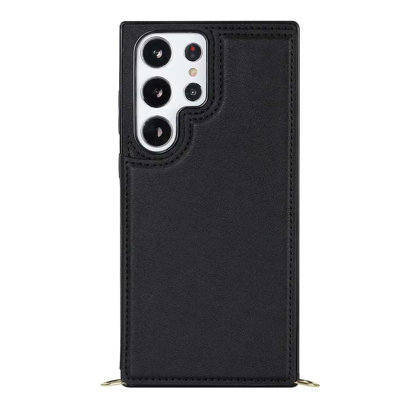 For Samsung Galaxy S23 Ultra 5G Cross-body Square Double Buckle Flip Card Bag TPU+PU Case(Green)