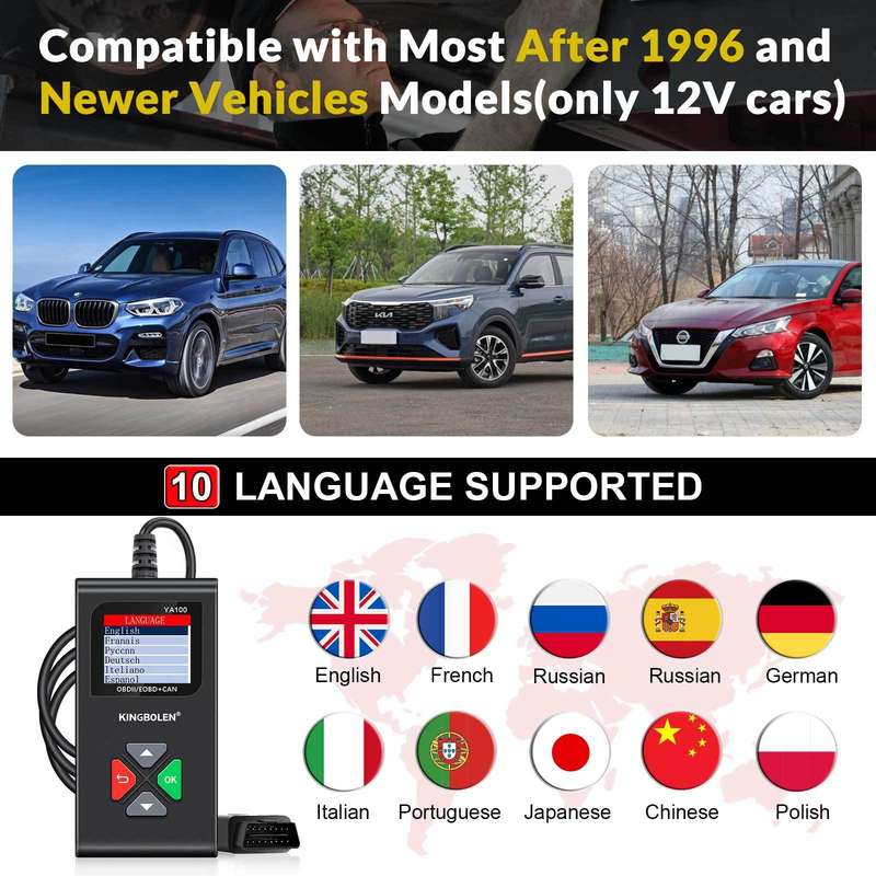 KINGBOLEN YA100 OBD2 Car Engine Fault Diagnosis Tool