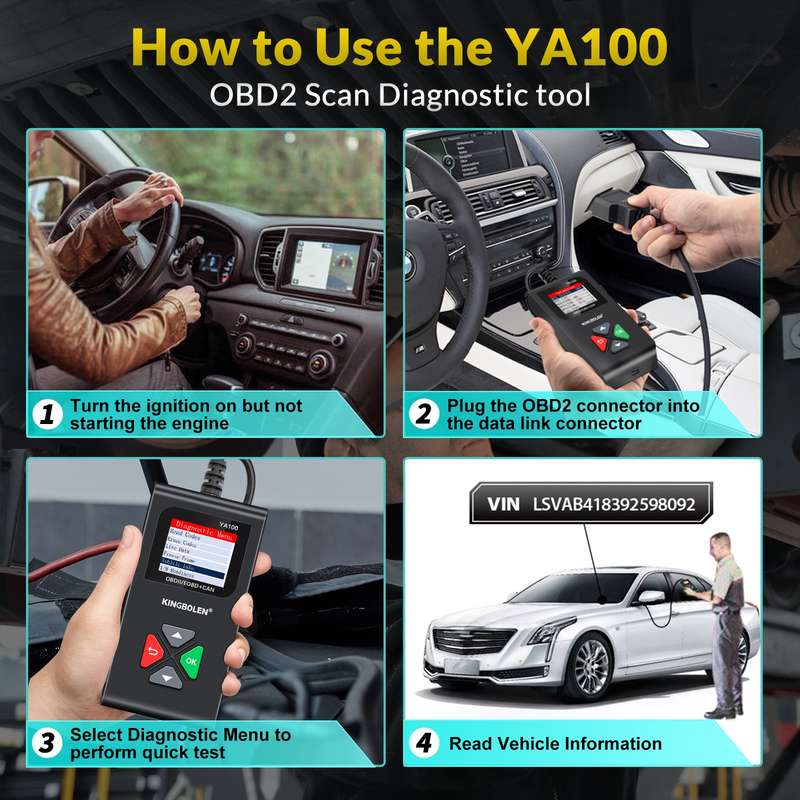 KINGBOLEN YA100 OBD2 Car Engine Fault Diagnosis Tool