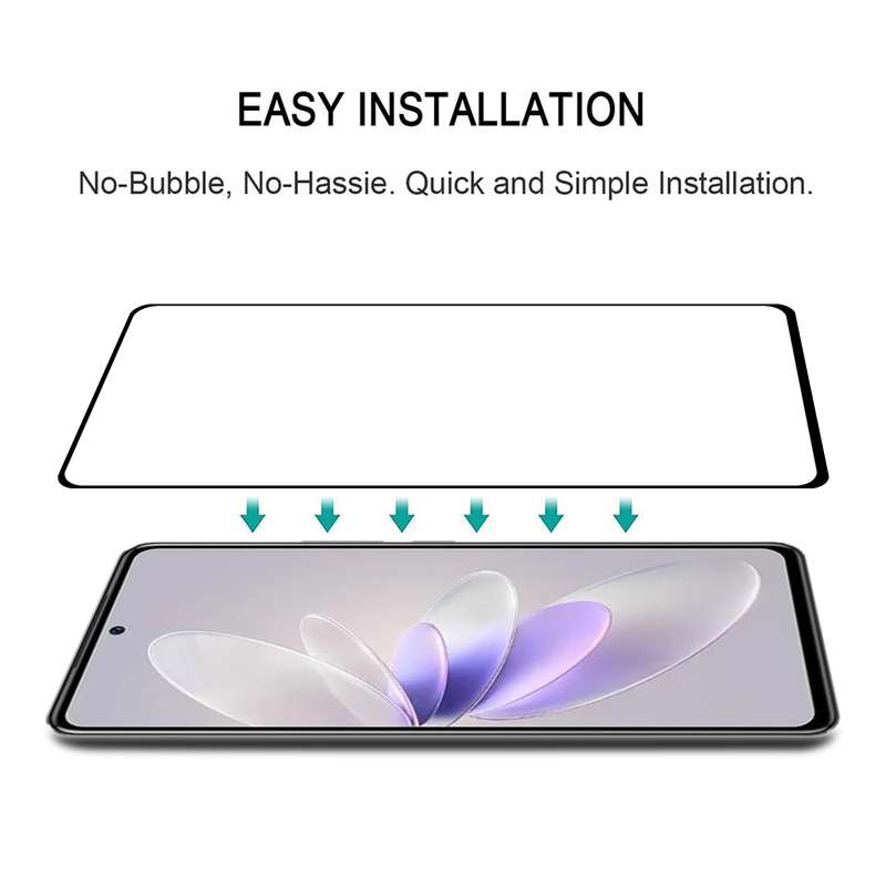 For vivo V27 / V27 Pro 25pcs 3D Curved Edge Full Screen Tempered Glass Film