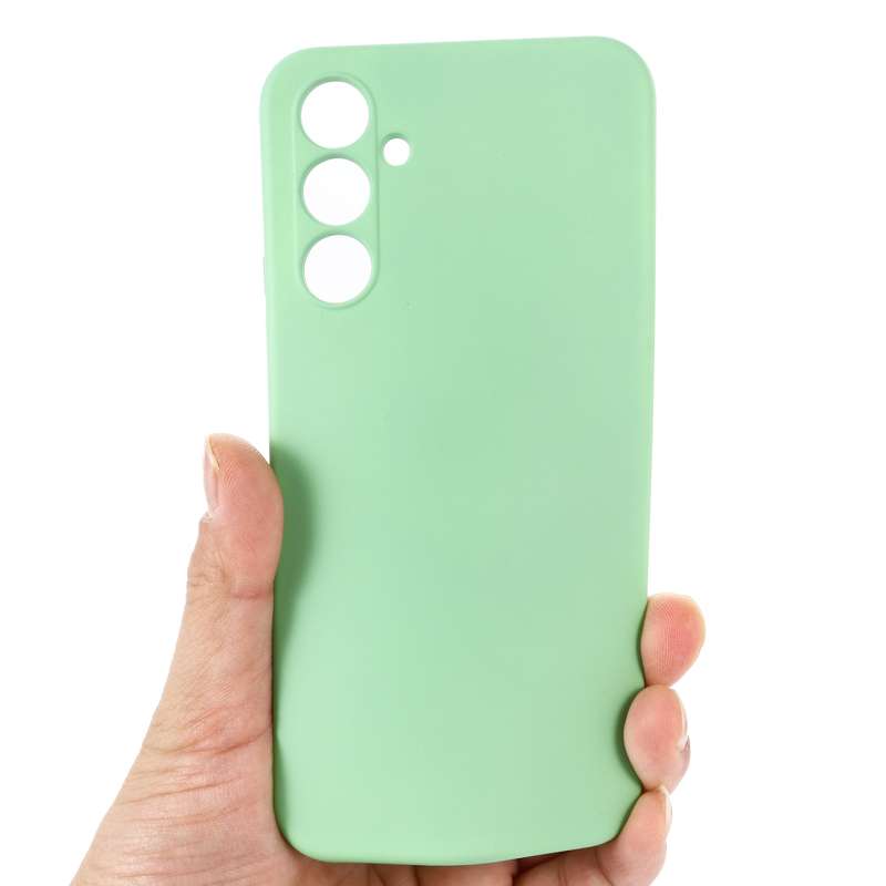 For Samsung Galaxy A34 5G Pure Color Liquid Silicone Shockproof Phone Case(Green)