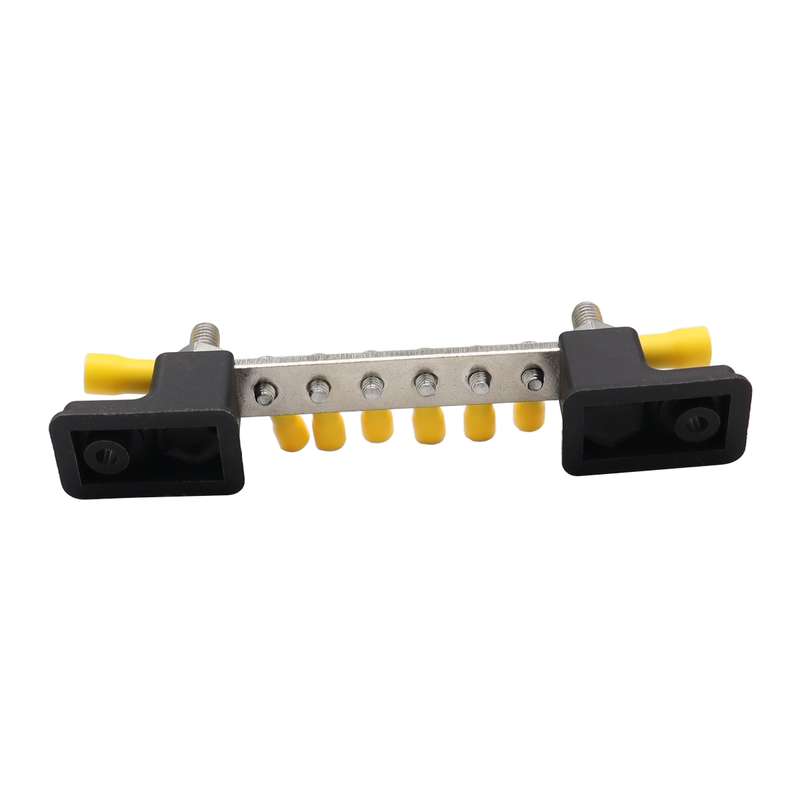 CP-3050 150A 12-48V RV Yacht 6-way Busbar with 8pcs Terminals(Black)