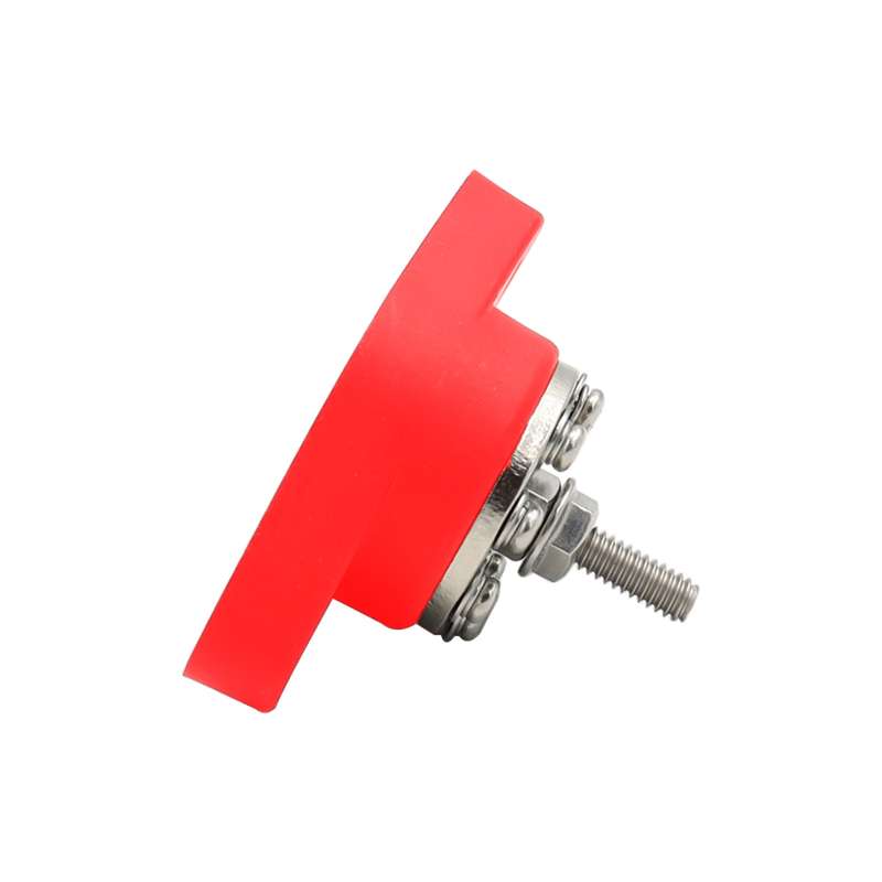 1/4 inch M6 RV Yacht 8-way Terminal Stud with 2 M5x20 Screws(Red)