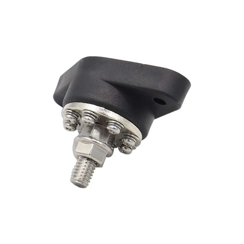 3/8 inch M10 RV Yacht 8-way Terminal Stud with 2 M5x20 Screws(Black)