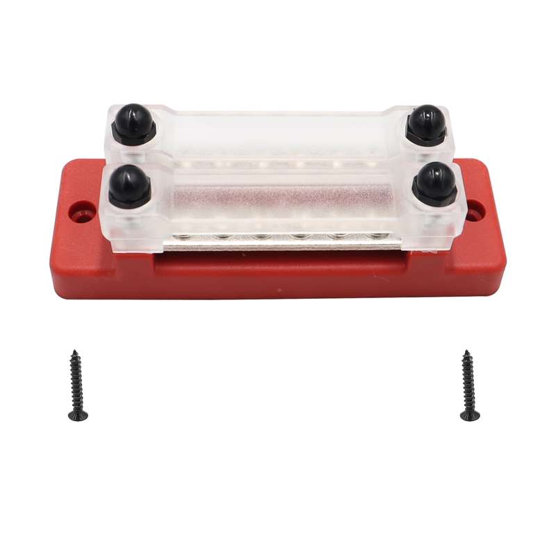 CP-3109-01 150A 12-48V RV Yacht Double-row 6-way Busbar(Red)