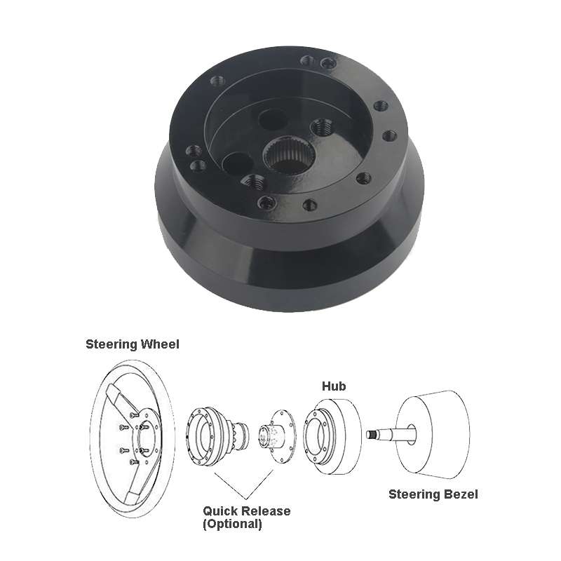 For Chevrolet 5 & 6 Hole Steering Wheel Polished Hub Adapter, Style:Type A