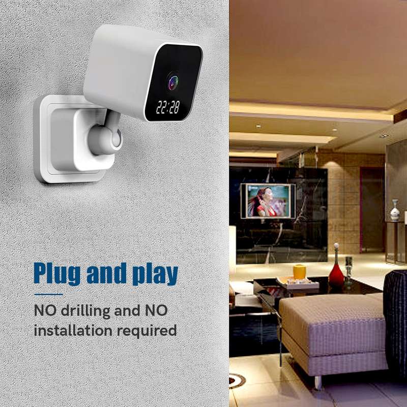 DP27 1080P Clock Plug Card WiFi Camera, Support Two-way Voice Intercom & Mobile Monitoring, Specific