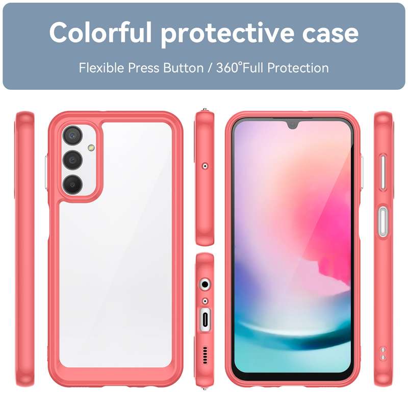 For Samsung Galaxy A24 4G Colorful Series Acrylic + TPU Phone Case(Blue)