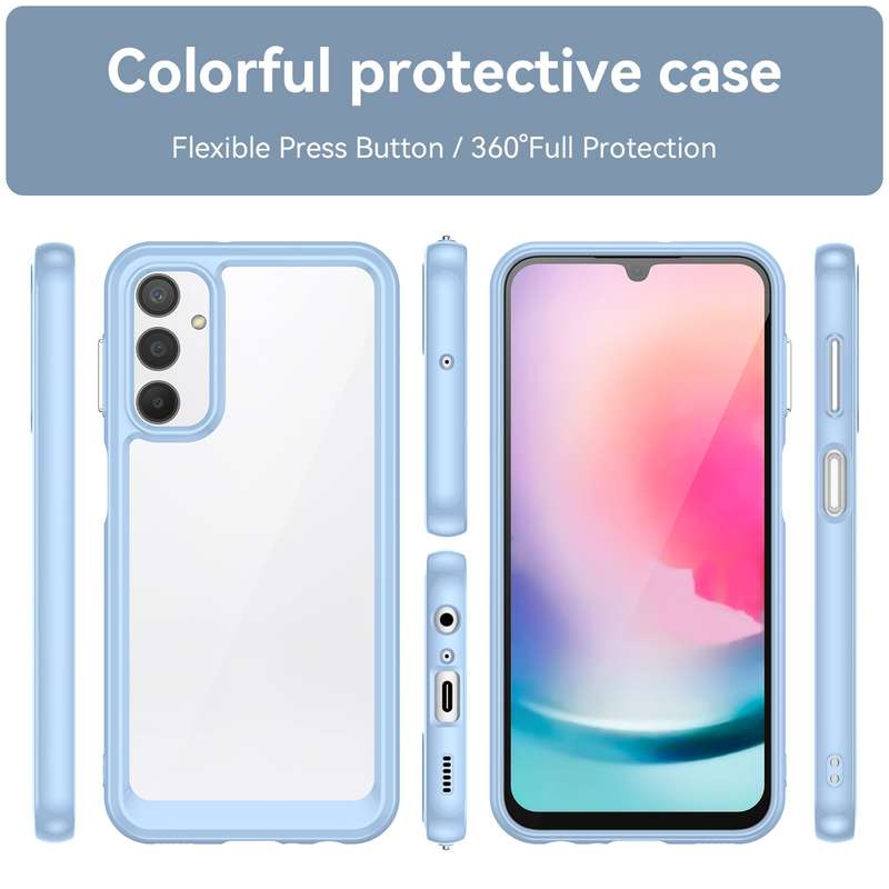 For Samsung Galaxy A24 4G Colorful Series Acrylic + TPU Phone Case(Blue)