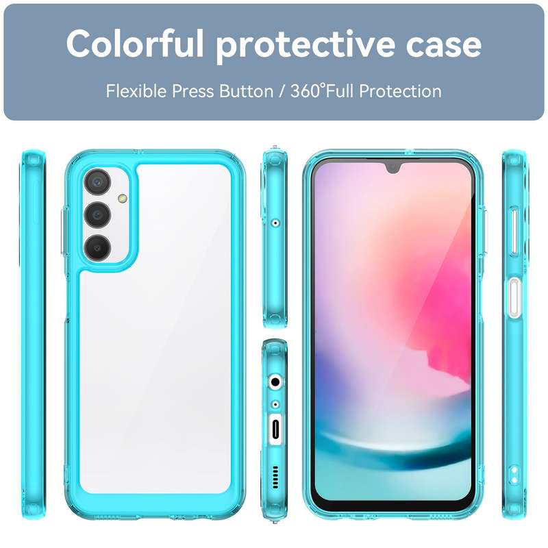 For Samsung Galaxy A24 4G Colorful Series Acrylic + TPU Phone Case(Blue)