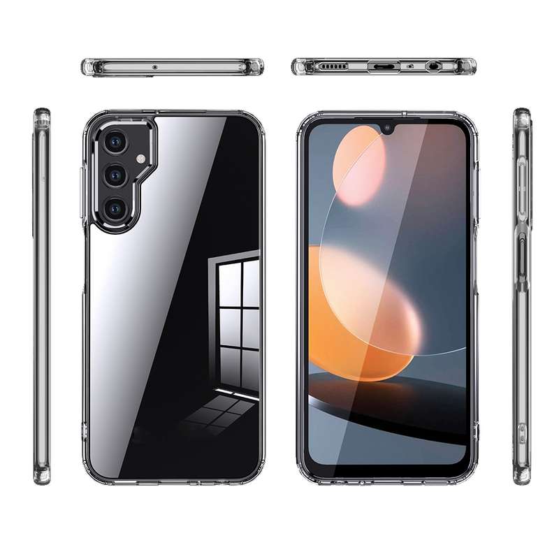 For Samsung Galaxy A24 4G Armor Clear TPU Hard PC Phone Case(Matte Black)