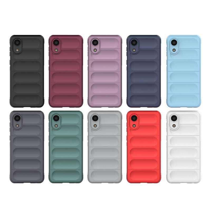 For Samsung Galaxy A03 Core 4G Magic Shield TPU + Flannel Phone Case(Black)