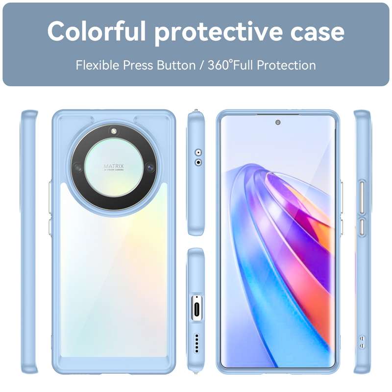 For Honor X9A Colorful Series Acrylic + TPU Phone Case(Transparent)
