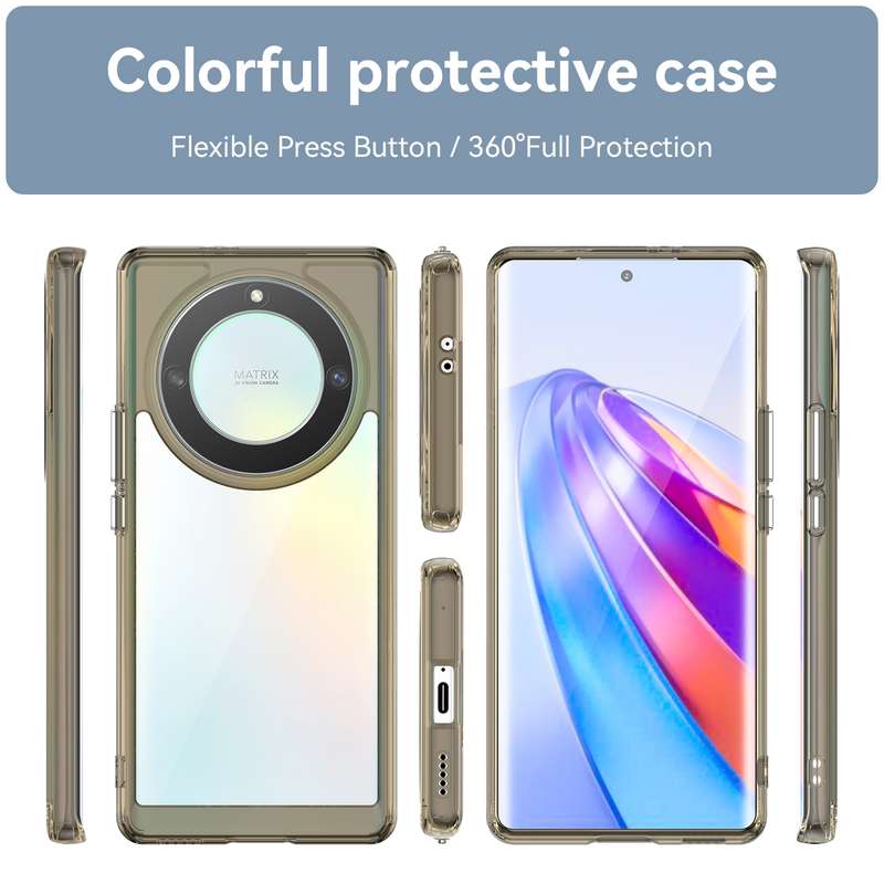 For Honor X9A Colorful Series Acrylic + TPU Phone Case(Transparent)
