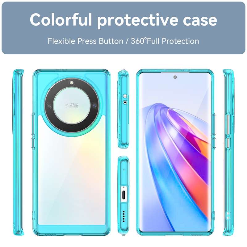 For Honor X9A Colorful Series Acrylic + TPU Phone Case(Transparent)