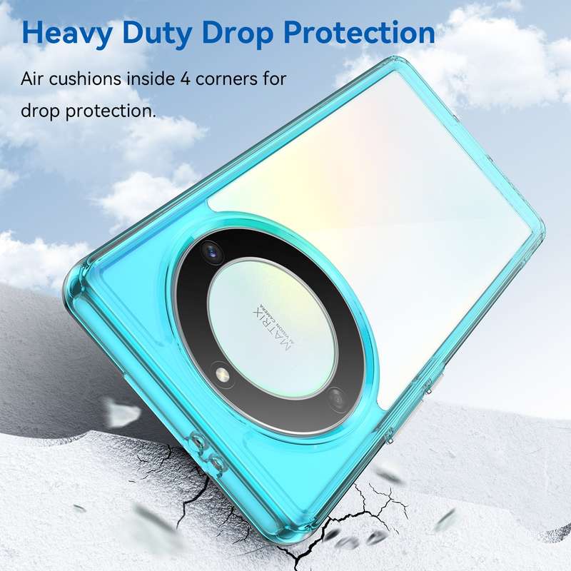For Honor X9A Colorful Series Acrylic + TPU Phone Case(Transparent)