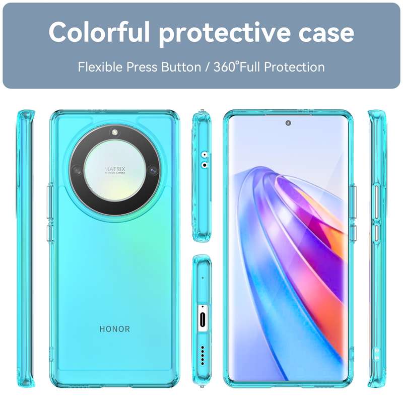 For Honor X9a Candy Series TPU Phone Case(Transparent Grey)