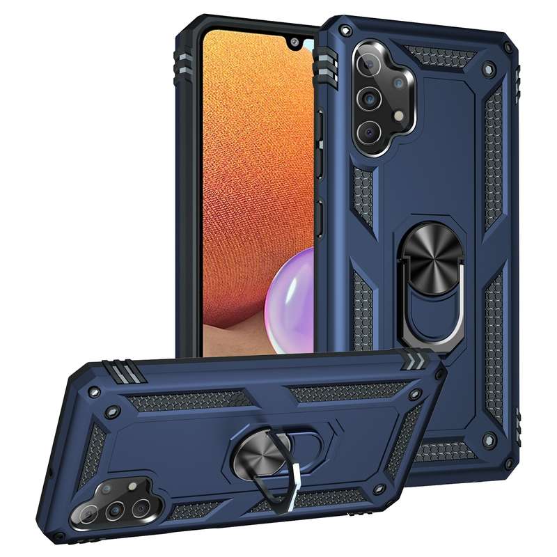 For Samsung Galaxy A53 / A53s Armor Shockproof Phone Case with Ring Holder(Black)