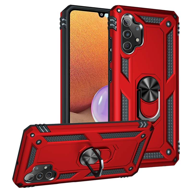 For Samsung Galaxy A53 / A53s Armor Shockproof Phone Case with Ring Holder(Black)