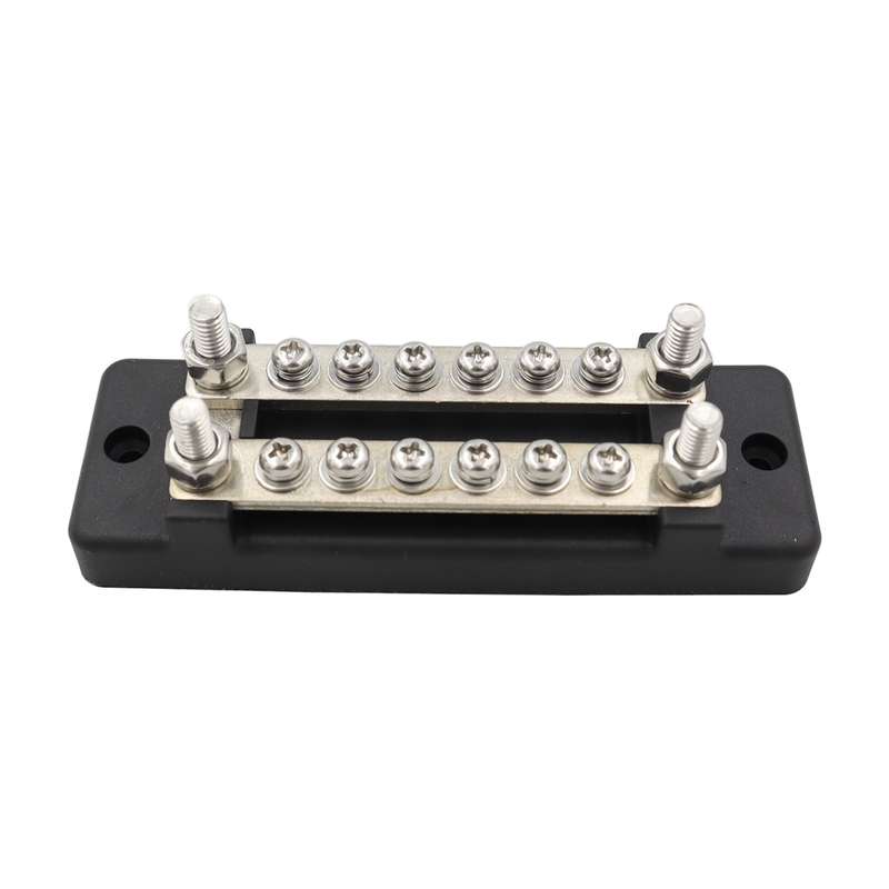 CP-3023-01 150A 12-48V RV Yacht Double-row 6-way Busbar(Black)