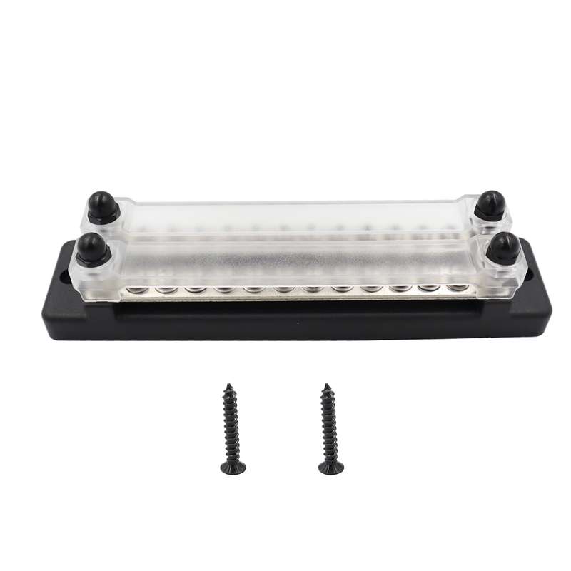 CP-3023-02 150A 12-48V RV Yacht Double-row 12-way Busbar(Black)